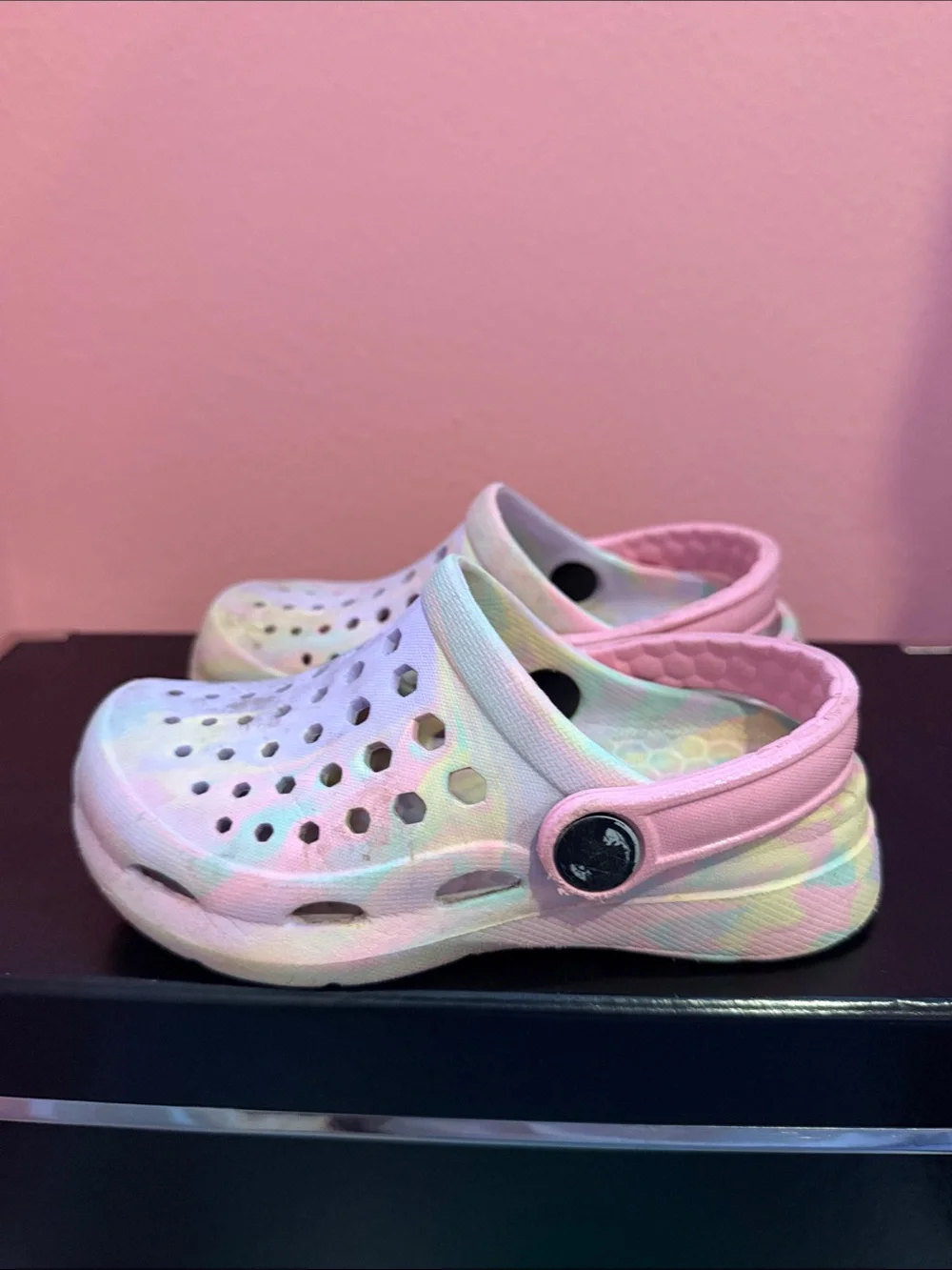 Pink Foam Clog tie Dye Pastel Sandals - toddler 8
